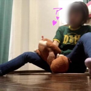 Cute girl has sex alone with her favorite doll